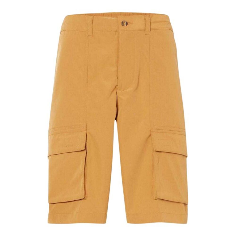 Timberland Mens Leather Badge Water Repellent Relaxed Fit Cargo Shorts / Wheat